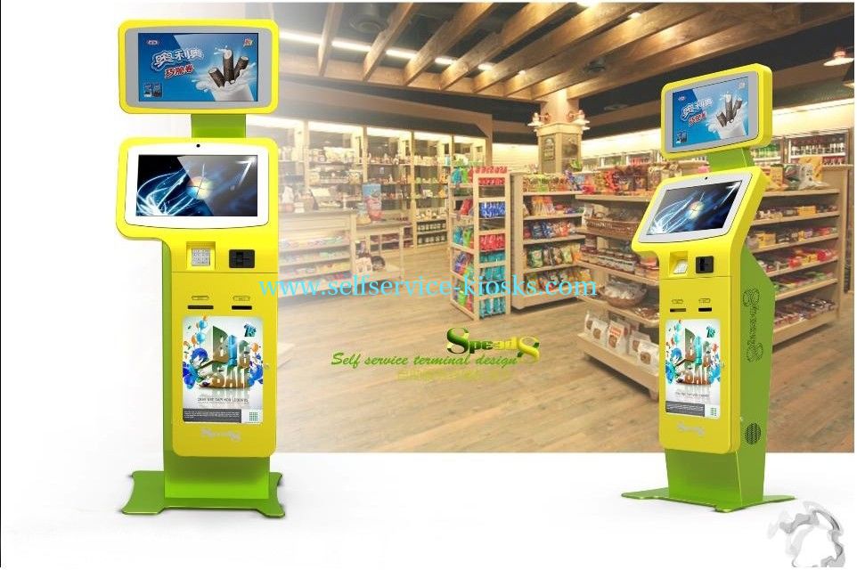 OS Window XP2003, Check scanner and Motion Sensor Multimedia Self Service Kiosk S202